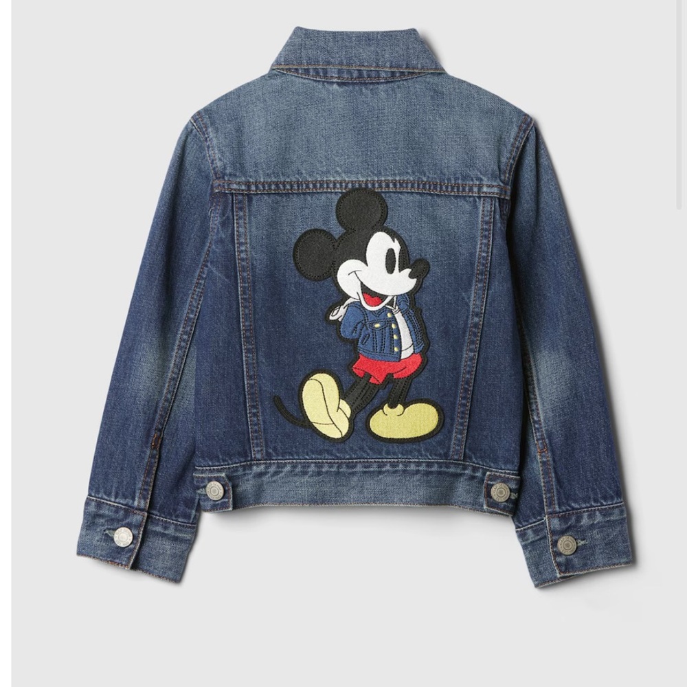 GAP Blue Jean Jacket with Mickey Mouse Design